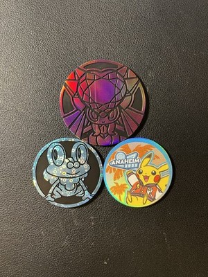 3 Pokemon Coin Lot - Diancie, Froakie, Pikachu