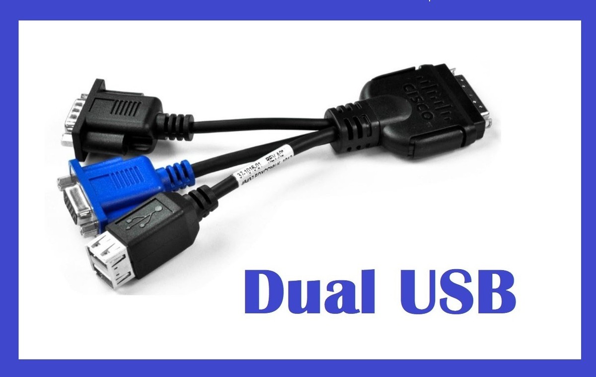 Cisco UCS KVM Dongle Cable Adapter - Black (37-1016-01) for sale