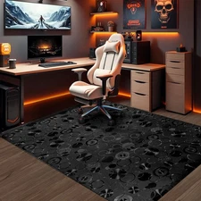 Office Chair Mat for Hardwood Floor, 51"x63" Anti-Slip Desk Mat, Black