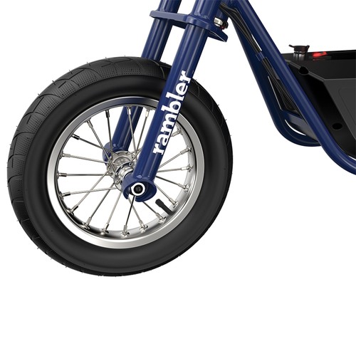 Razor Rambler 12 Electric Retro Minibike w/ 250W Motor & 24V Battery, Dark Blue - Picture 6 of 10