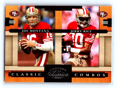 2008 Donruss Classics Classic Combos #CC-10 Jerry Rice & Joe Montana HOF /1000