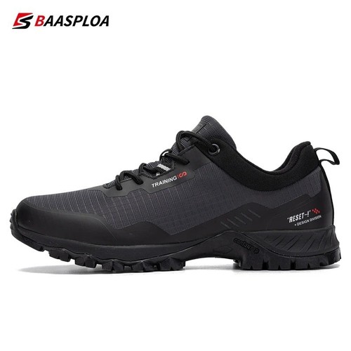 Baasploa Men's Anti-Skid and Wear-Resistant Hiking Travel Shoes Waterproof - Foto 9 di 14