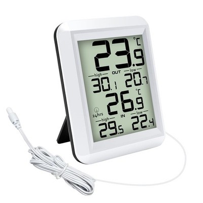 Urageuxy Kabelgebundenes digitales Innen-/Außenthermometer, 