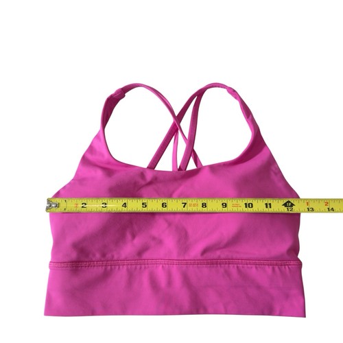Sujetador lululemon Energy Longline Soporte Medio, Copas B-D Rosa Talla 6 - Imagen 6 de 8