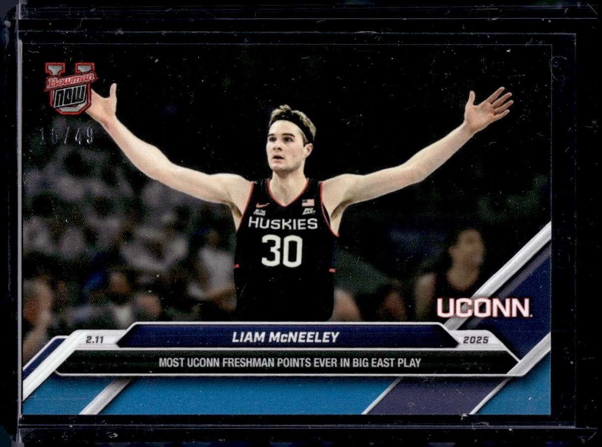 2024-25 Bowman U Now Topps #64 Liam McNeeley Blue Parallel Card #d 16/49