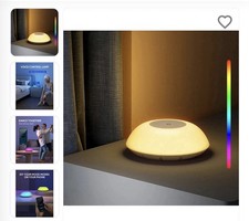 Smart Table Lamp with Voice/App/Touch Control - Dimmable Night Light for Bedroom