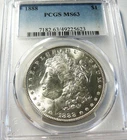 1888 Morgan Silver Dollar PCGS MS 63