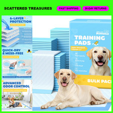 Leak-Proof Puppy Pads for Dogs, 34x28 in, 6-Layer Absorbent, 100-Count