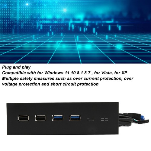 5.25In Usb 3.0 Front Panel Hub 4 Ports 5Gbps High Speed 19Pin Usb Front Pa IDM - Picture 7 of 12
