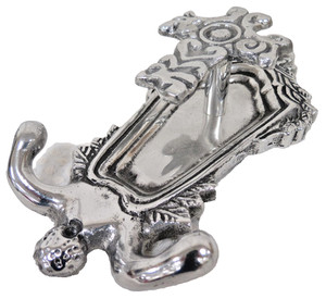 Ornate Gothic Style Wall Mount Cross Double Coat Hat Hook Cast Aluminum