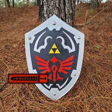The Legend of Zelda Dark Link Twilight Princess Hylian Shield Curved Wooden