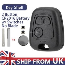 2 Button Remote Key Fob Case Shell For Peugeot 307 107 207 Citroen C2 C3 C4 C5