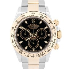 2020 PAPERS Rolex Daytona BLACK Two-Tone Stainless 18K Yellow Gold 116503 BOX
