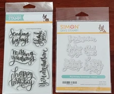 Simon Says Stamp NEW Stamp&Dies Big Scripty Greetings STAMPtember 2025 Exclusive
