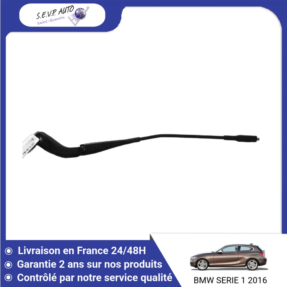 🇫🇷 BRAS ESSUIE-GLACE AVANT DROIT BMW SERIE 1 ➤61619465063 ♻️ - Photo 1/1