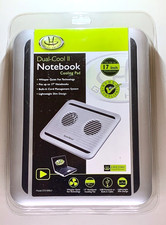 Gear Head Dual-Cool II Notebook Cooling Pad CF3100SLV, Fits Up To 17  Notebooks