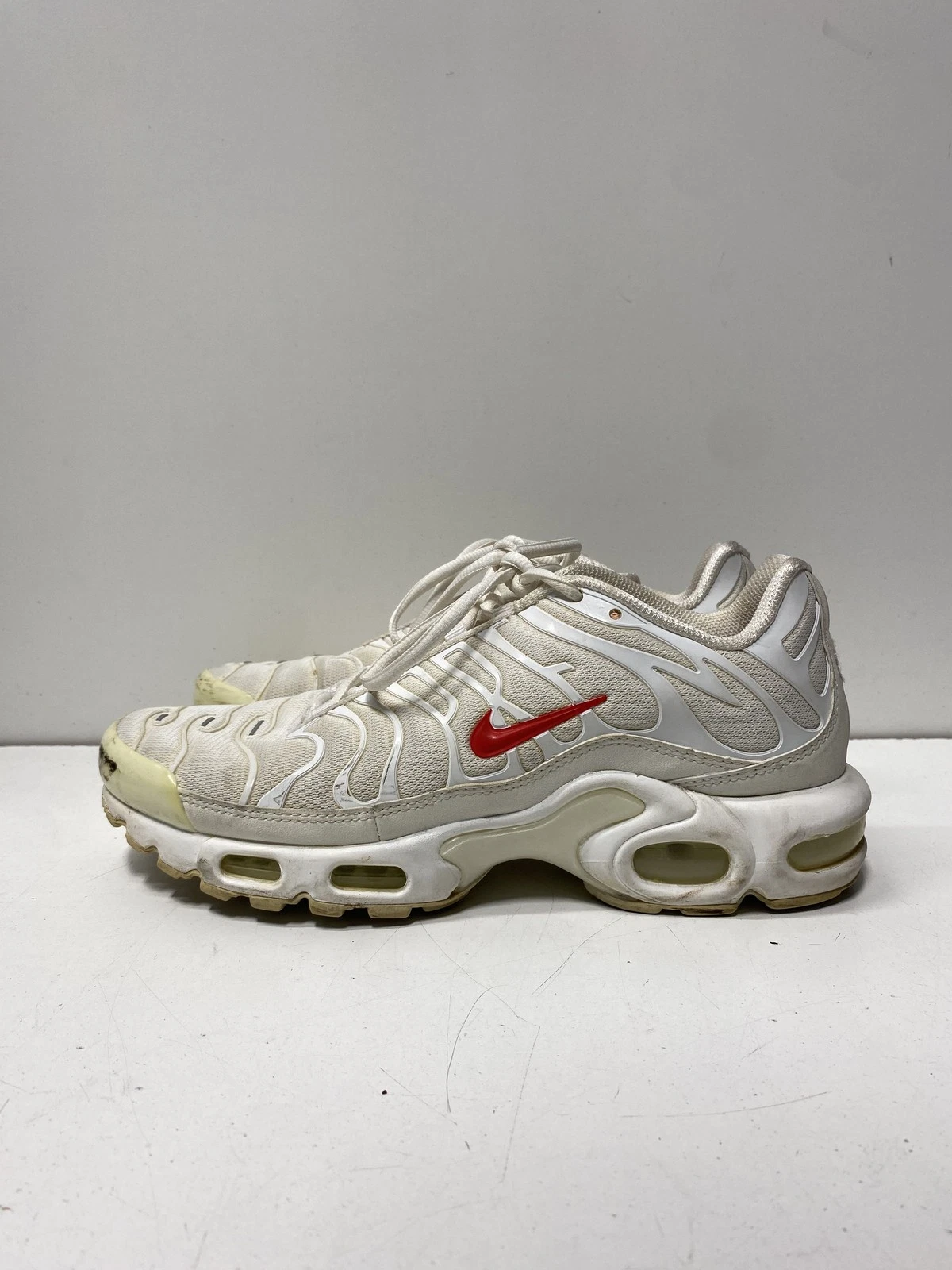 Chaussures Nike Supreme x Air Max Plus TN blanches homme pointure 7,5