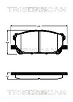 Bremsbelagsatz Scheibenbremse Triscan 8110 13074 FüR Lexus Rx 300 MCU35_ MCU35R