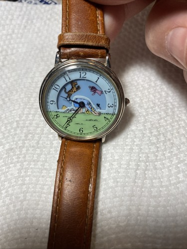 RARE Vintage Disney Winnie the Pooh Watch Blue Cloud Second Hand Pooh & Friends - Picture 6 of 12