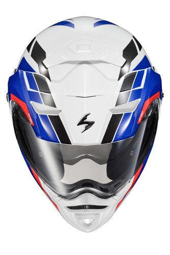 Scorpion EXO AT960 Modular Motorcycle Helmet Hicks White / Blue Size MEDIUM - Picture 2 of 4