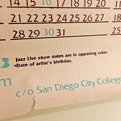 Vintage VTG Original Jazz88 1979 Calendar Poster KSDS FM San Diego City  College | eBay