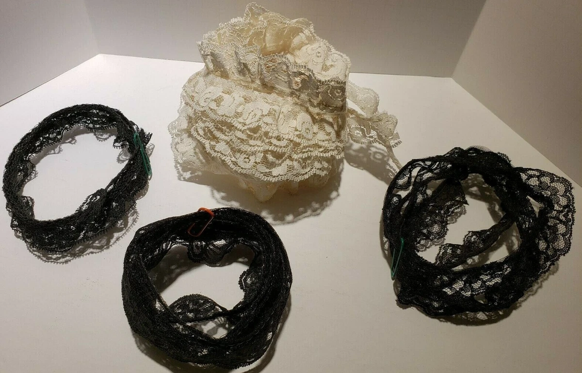 Black White Lace Trim for Crafts Sewing 7 Yards 2 Ft 8 Inch