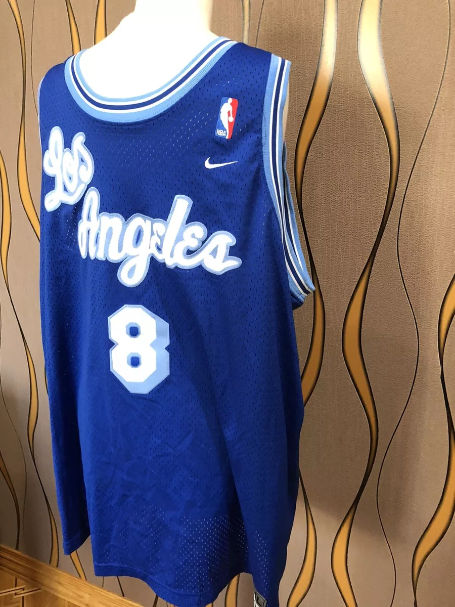 NWT Kobe Bryant Los Angeles Lakers #8 MPLS Blue Stitched Throwback NBA  Jersey