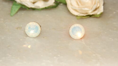 Beautiful G/P Stud Earrings with 7mm Crystal-Choice of Colours-Wedding-Gifts - Picture 13 of 19
