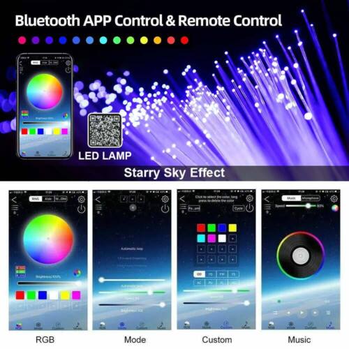 300-1200 Auto RGBW LED Sternenhimmel Starry Lichtfaser Glasfaser Optik - Bild 3 von 24