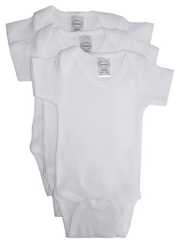 Bambini White Short Sleeve One Piece 3 Pack - 第 1/6 張圖片