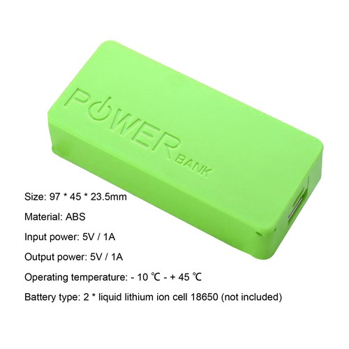 Power Bank Shell Universal Easy to Use 2 18650 Battery Power Bank Box Compact - Picture 7 of 15