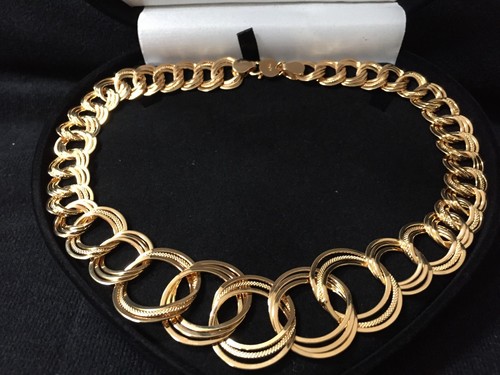 14K YELLOW GOLD CLAD LAB CREATED DIAMOND ROUND STARBURST TENNIS NECKLACE + BONUS - 第 8/12 張圖片