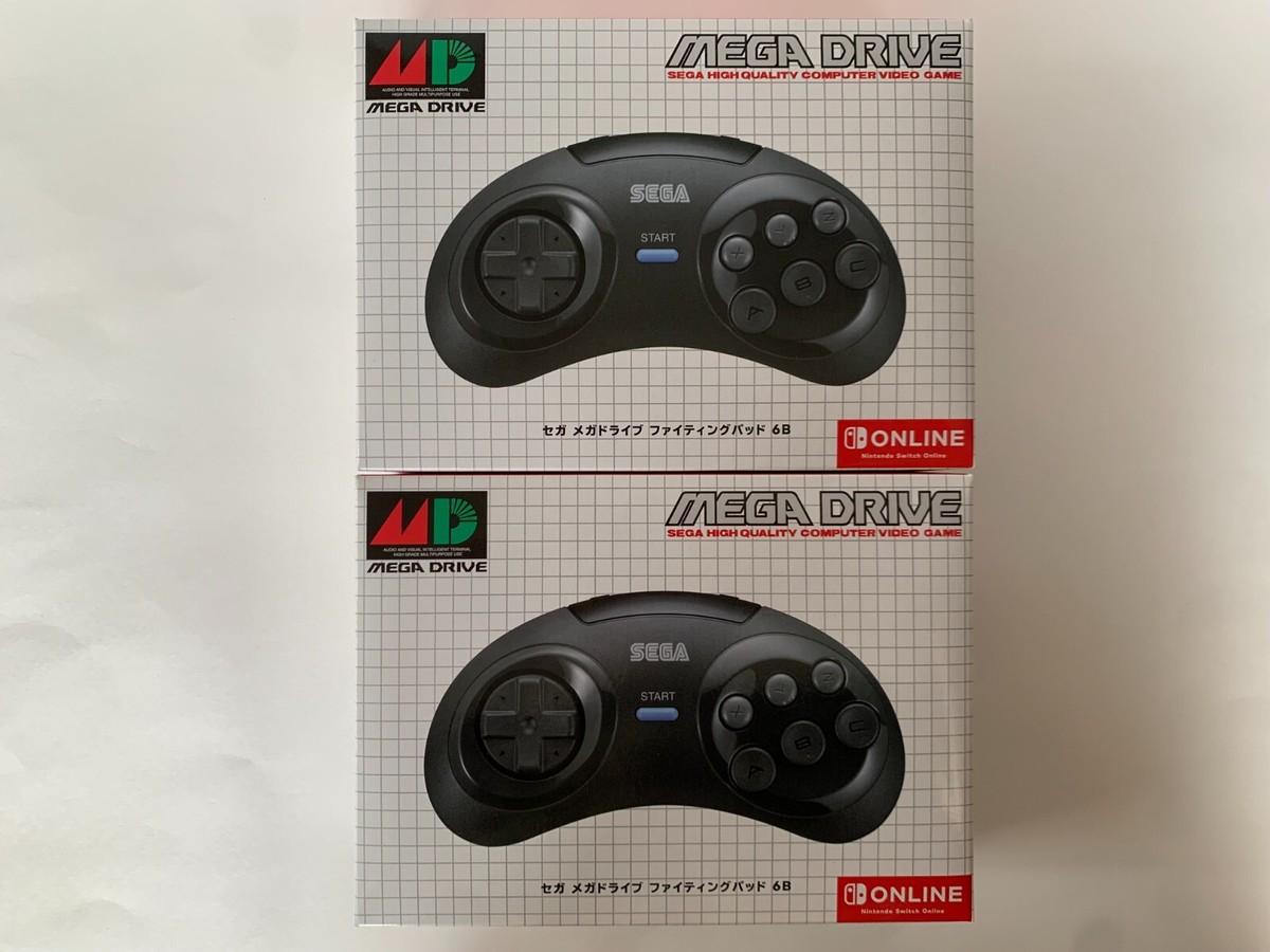 set of 2 SEGA Mega Drive Fighting Pad 6B Controller Nintendo