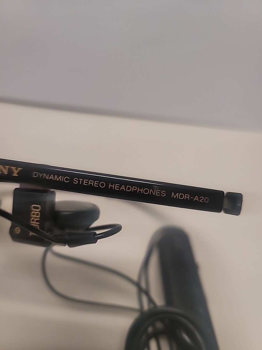 Sony Turbo Dynamic Stereo Headphones MDR-A20 Walkman W Sony Turbo Dynamic Stereo Headphones MDR-A20 Walkman W