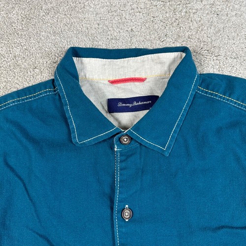 Tommy Bahama Shirt Mens XL Green Teal Long Sleeve Beach Island Casual - Picture 2 of 9
