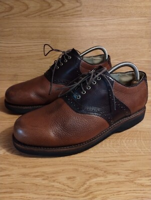 Vintage L.L. Bean Vibram Mens Brown Leather Protective Toe  display picture 1