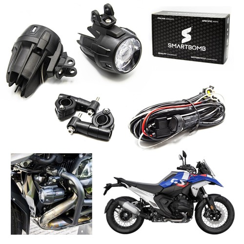 Kit 2 fari ADDIZIONALI LED BMW GS 1300 Std Adv 40w staffe tubolare cablaggio - Imagen 1 de 19