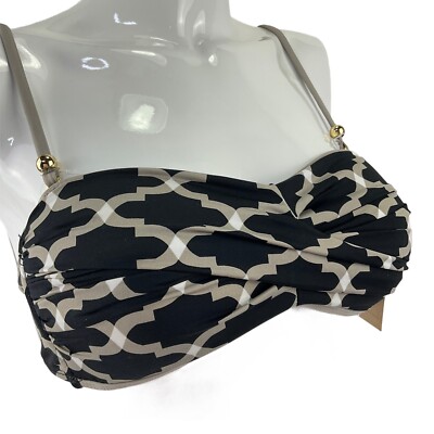 Cremieux Bandeau Bikini Top Size Medium M Womens Halter Style Twist Nwt Msrp $58