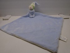 Aurora Baby Little Bear Blue Lovey With Snail Embroidery and Stroller Tie