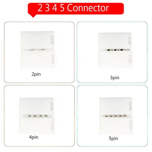 10mm Width Solderless Connector 2/3/4/5pin T/L/X Shape For 5050 Led Strip light - Picture 10 of 13