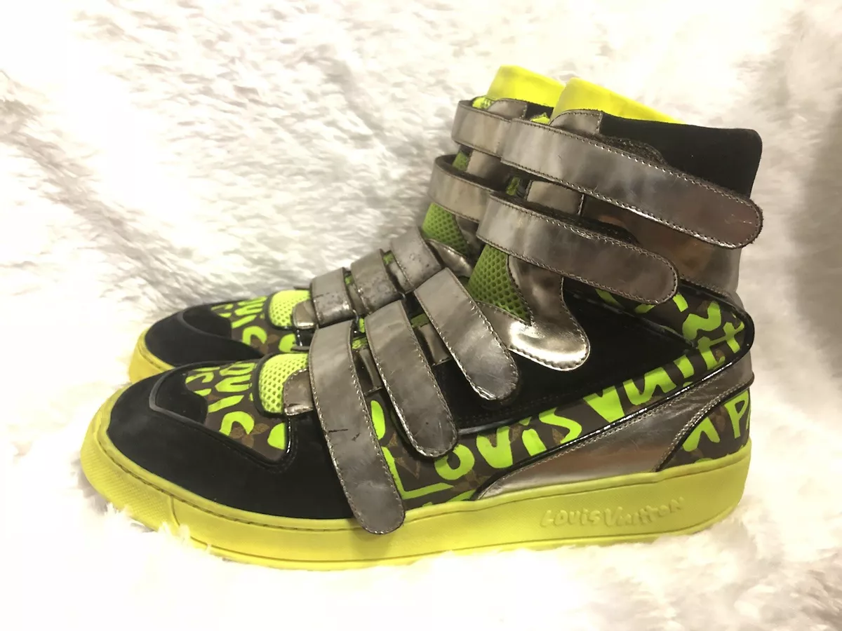 Louis Vuitton Neon Graffiti Stephen Sprouse High Top Sneakers Size 39.5  Louis Vuitton