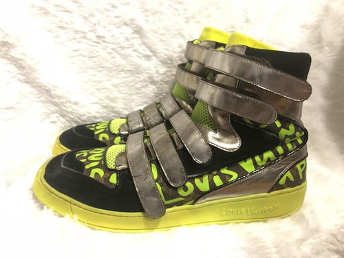 Louis Vuitton Stephen Sprouse GRAFFITI SNEAKERS High top Size 10.5 US Spellout