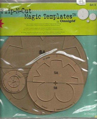 Flip-N-Cut Magic Templates Set 2 - 8'', 5'', 2'' & 1'' Circle & Design In The Middle