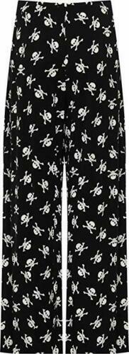 Neu Damen Blumenmuster Paisley-Druck Hose breites Bein baggy ausgestellte Sommerhose Palazzo - Bild 22 von 28