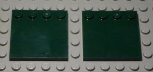 LEGO Plate Inside Smooth 4x4 Dark Green 2 Piece (2738) - Afbeelding 1 van 1