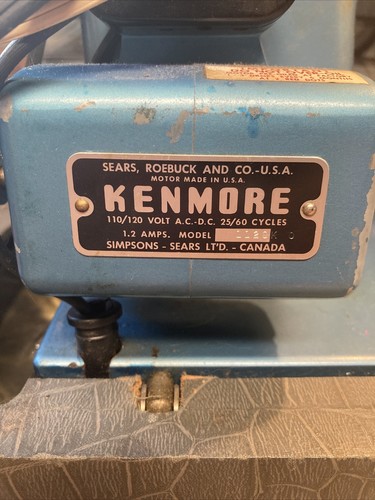 RARE - Vintage Blue Sears Kenmore Sewing Machine 158.444 USA Canada Solid Metal - Picture 13 of 22
