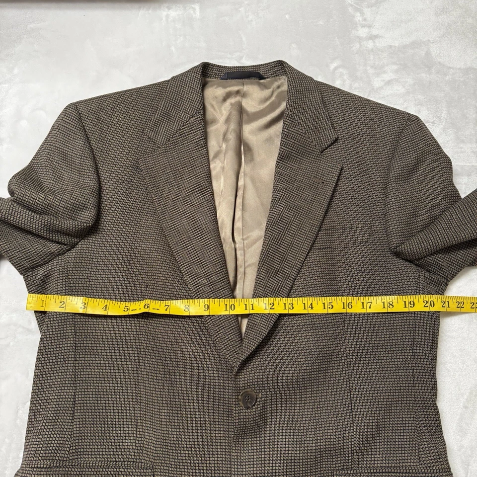 Blazer Burberry London Para Hombres Talla 39R Marrón Lana Pura Traje Deportivo Chaqueta Texturizada Foto 3 de 4