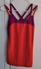 Xersion Womens Performance Racerback Red/Purple Athletic Shirt Sz S Workout