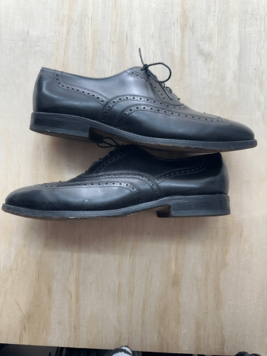 ALLEN EDMONDS CHESTER BLACK LEATHER WINGTIP OXFORDS DRESS SHOES US MENS SZ 10D - Picture 7 of 8