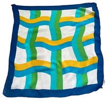 Vintage Nashar Freres Ltd. Geometric Scarf Triple Sheer Rayon Neck Wrap Boho